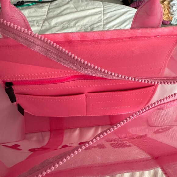 NWT's "Candy Pink" Marc Jacobs Mesh Tote Bag - Picture 7 of 13